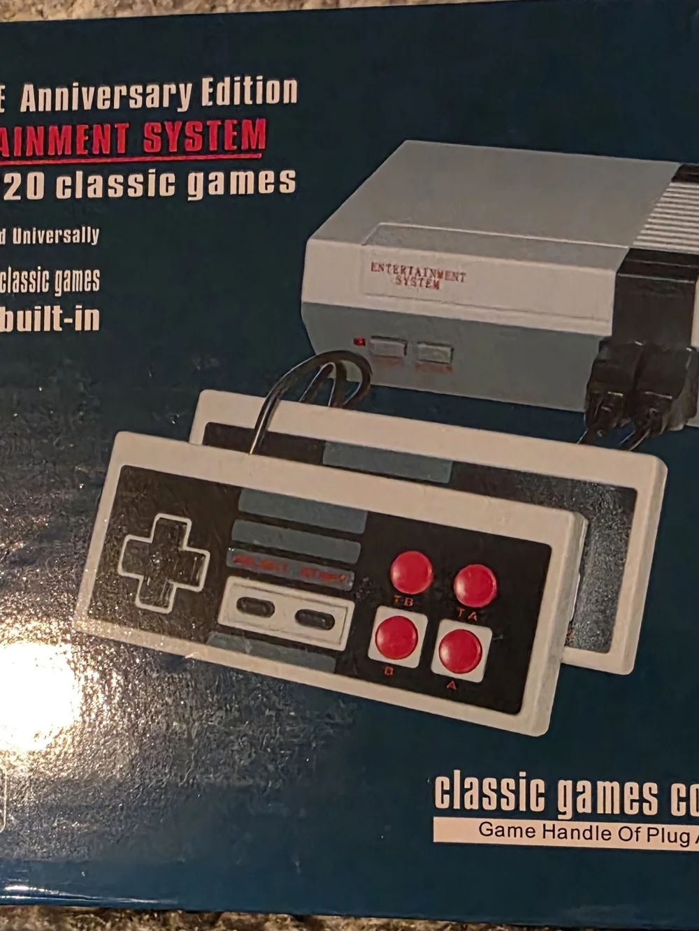 Classic Entertainment System Console with Gray and Black Controllers